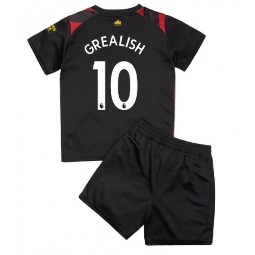 Fotbalové Dres Manchester City Jack Grealish #10 Dětské Venkovní 2022-23 Krátký Rukáv (+ trenýrky)